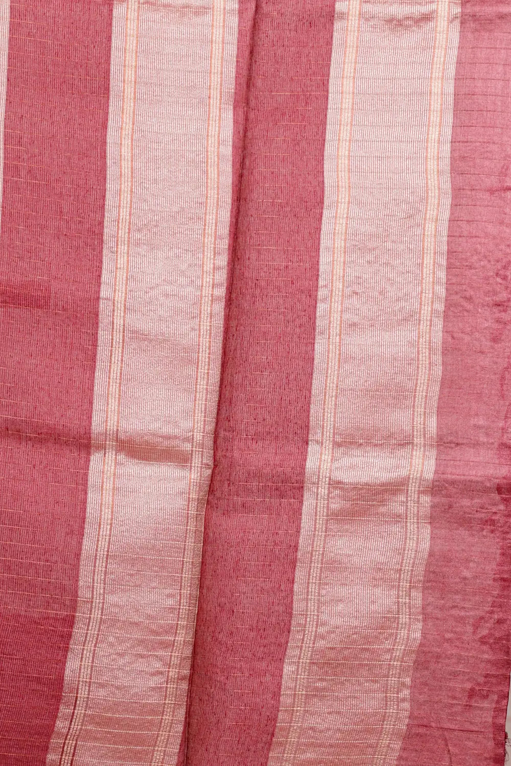 Maroon Tussar Silk Saree