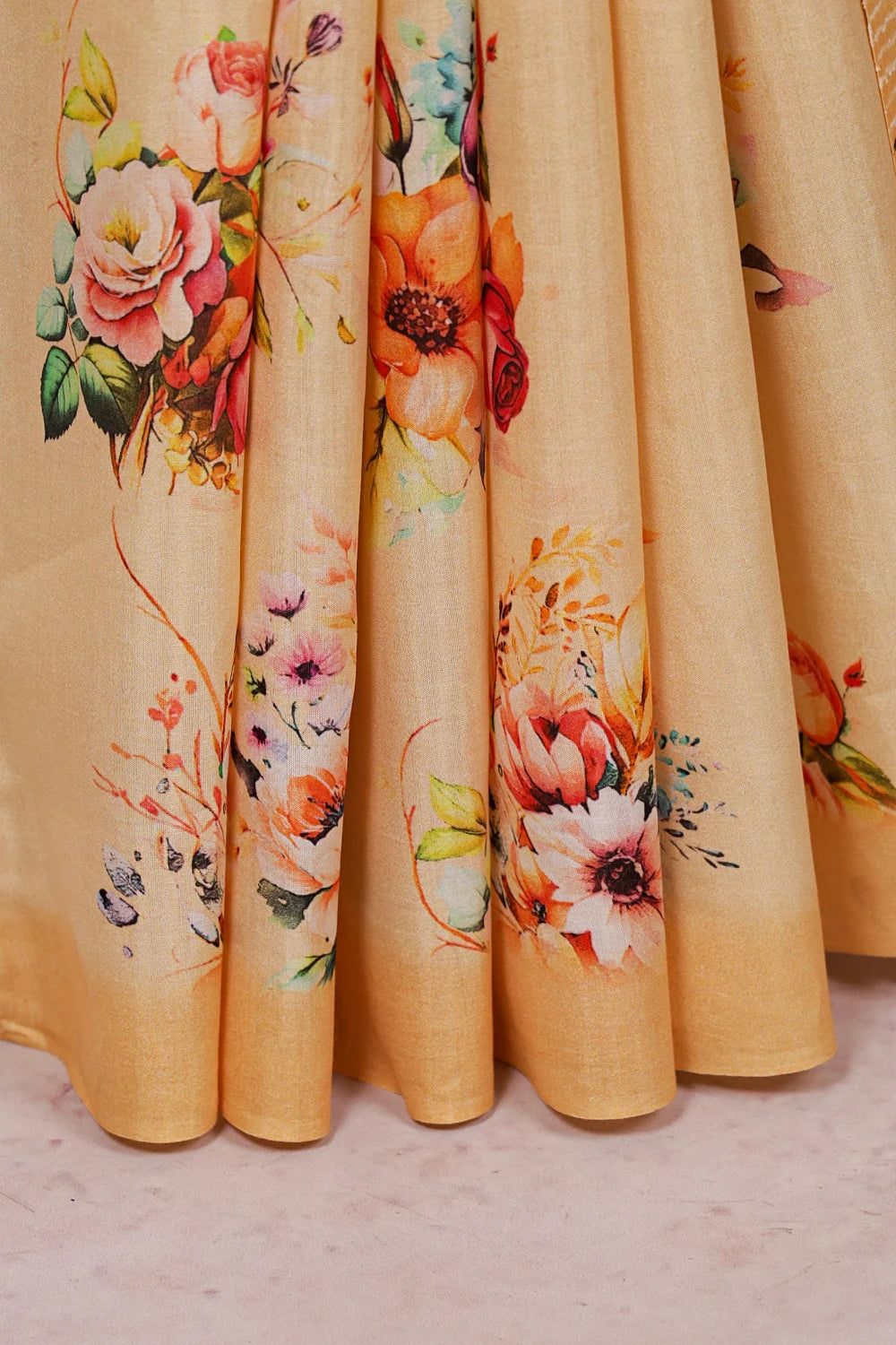 Sandal Color Semi Tussar Saree