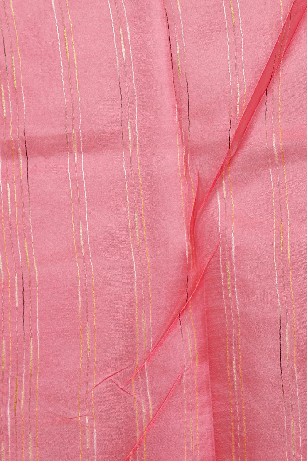 Peach Tussar Silk Saree - Seematti