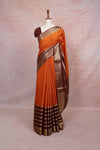 Orange Semi Silk Saree