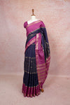 Navy Blue Semi Silk Saree