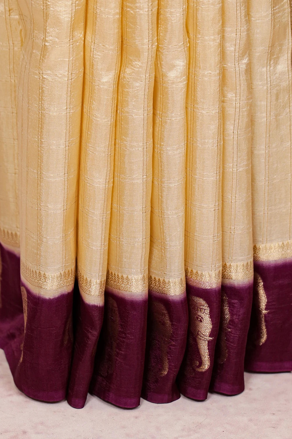 Cream Banarasi Saree