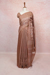 Rose Gold  Semi Linen Tissue Saree