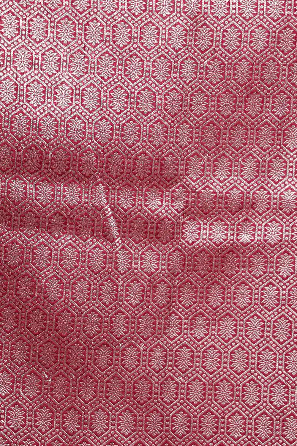 Wine Red Semi Banarasi Saree