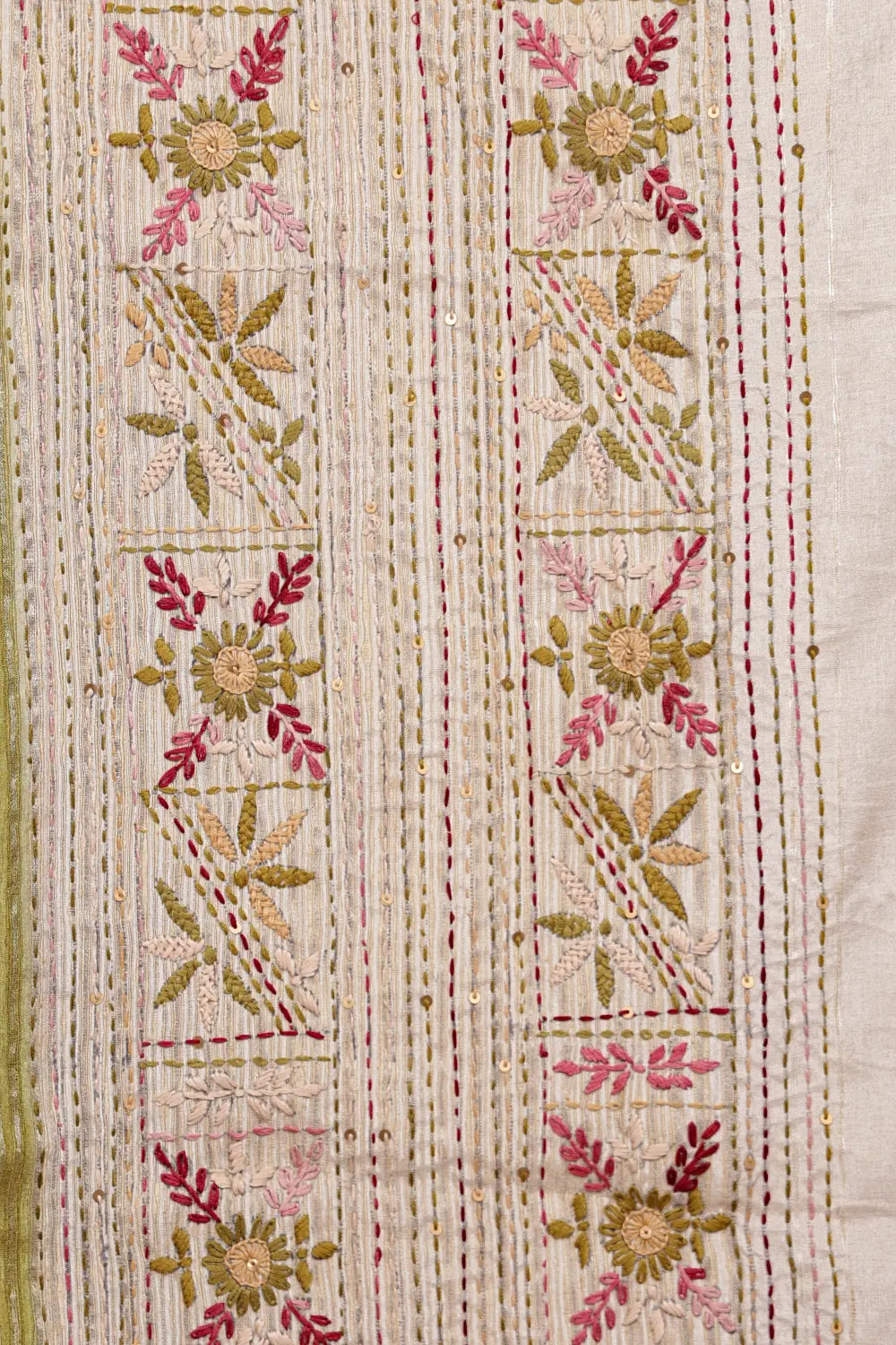 Pista Green Semi Jute Saree