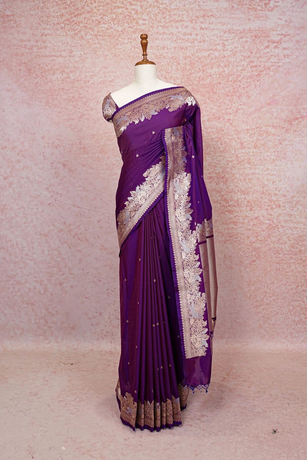 Purple Banarasi Saree