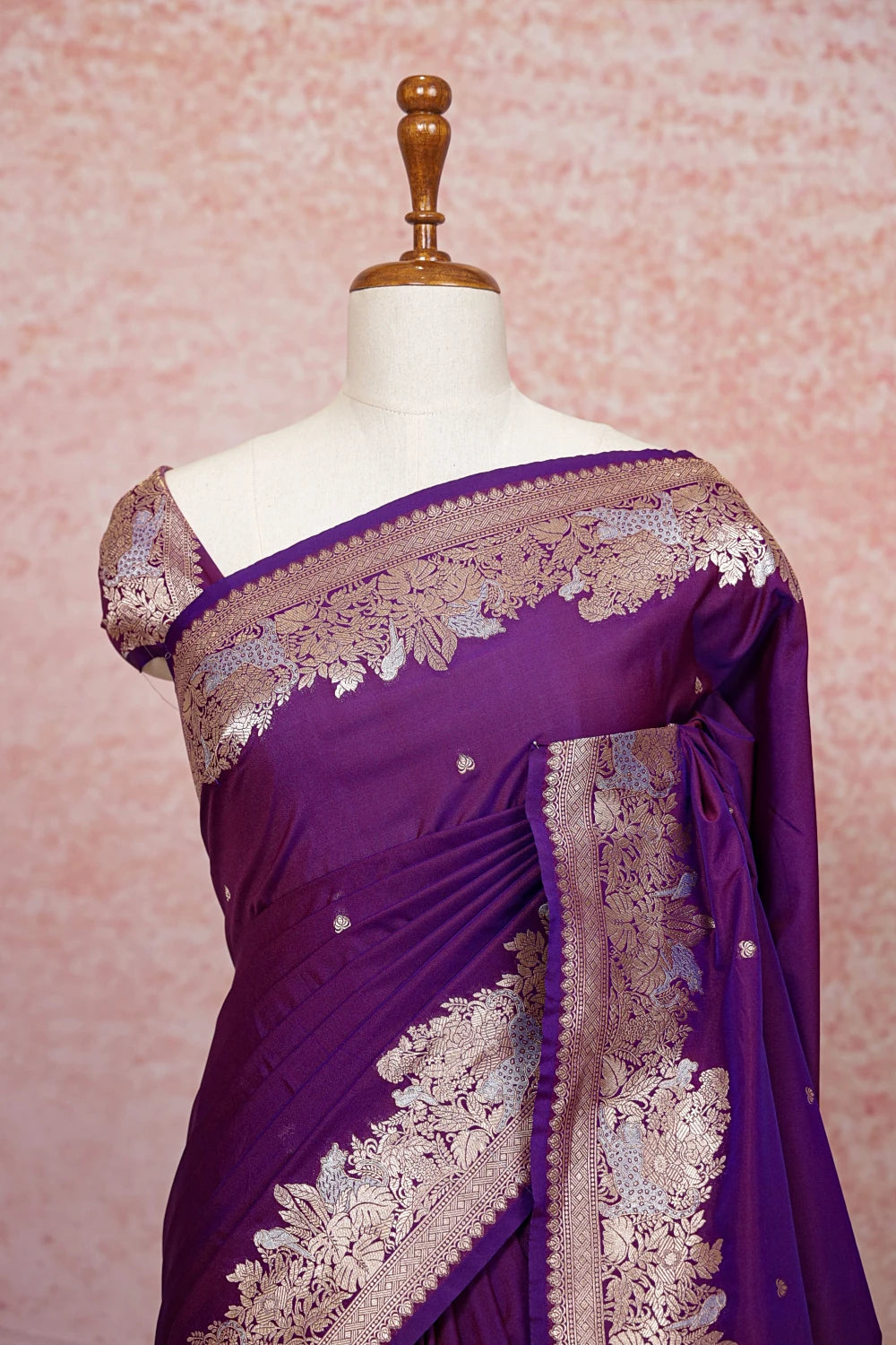 Purple Banarasi Saree