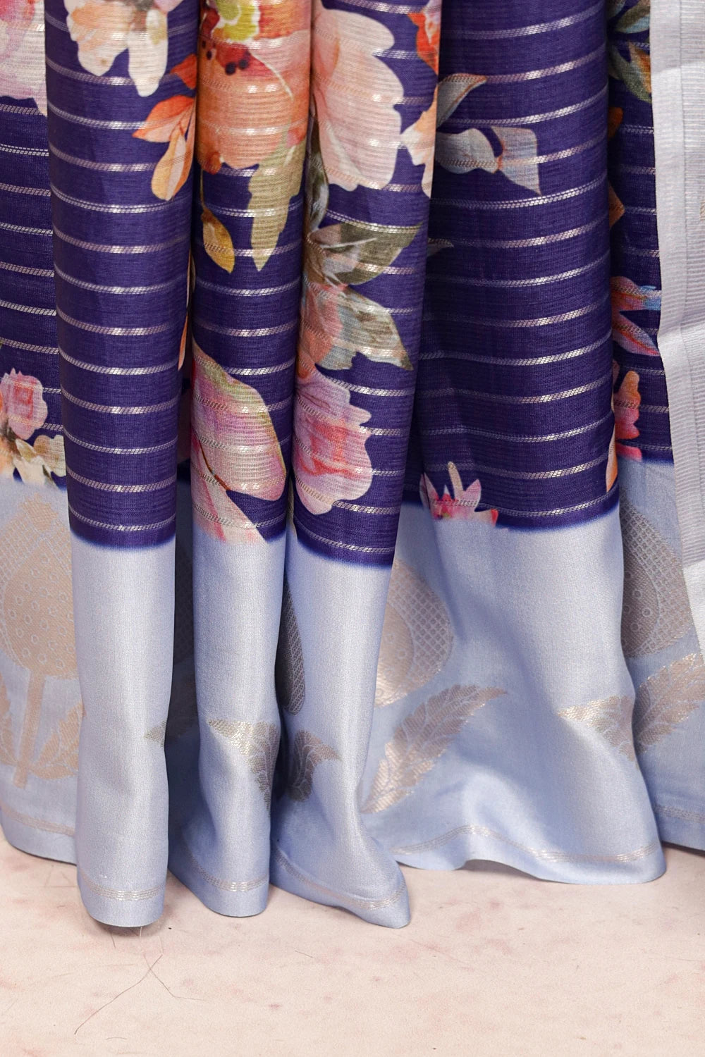Blue Semi Silk Saree