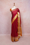 Maroon Semi Silk Saree
