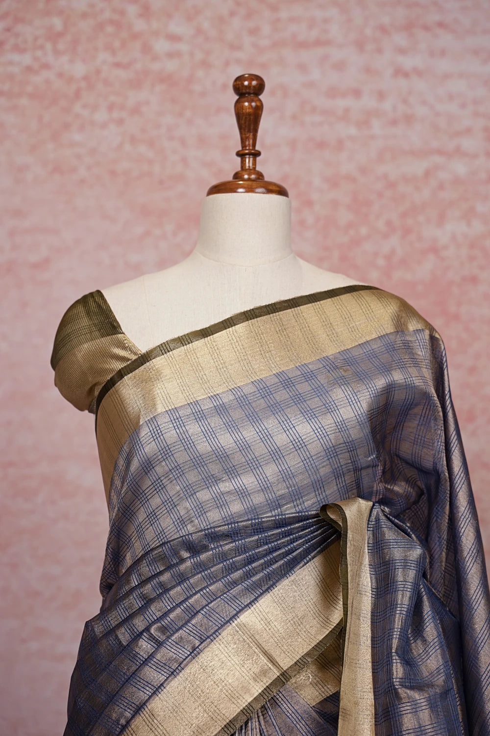 Blue Semi Tissue Saree