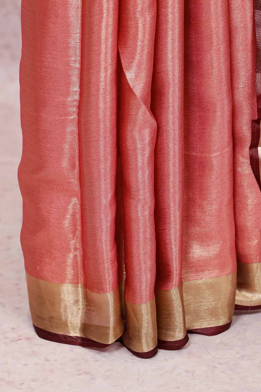Rose Pink Semi Tissue Saree