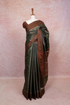 Dark Green Semi Silk Saree