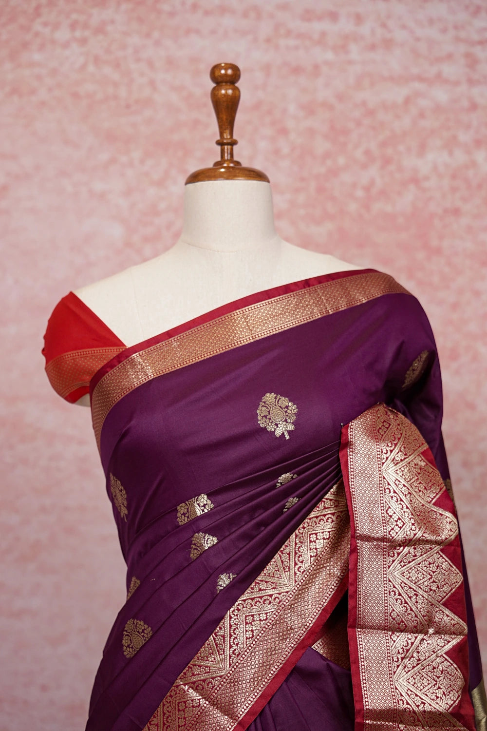 Grape Wine Art Silk Saree