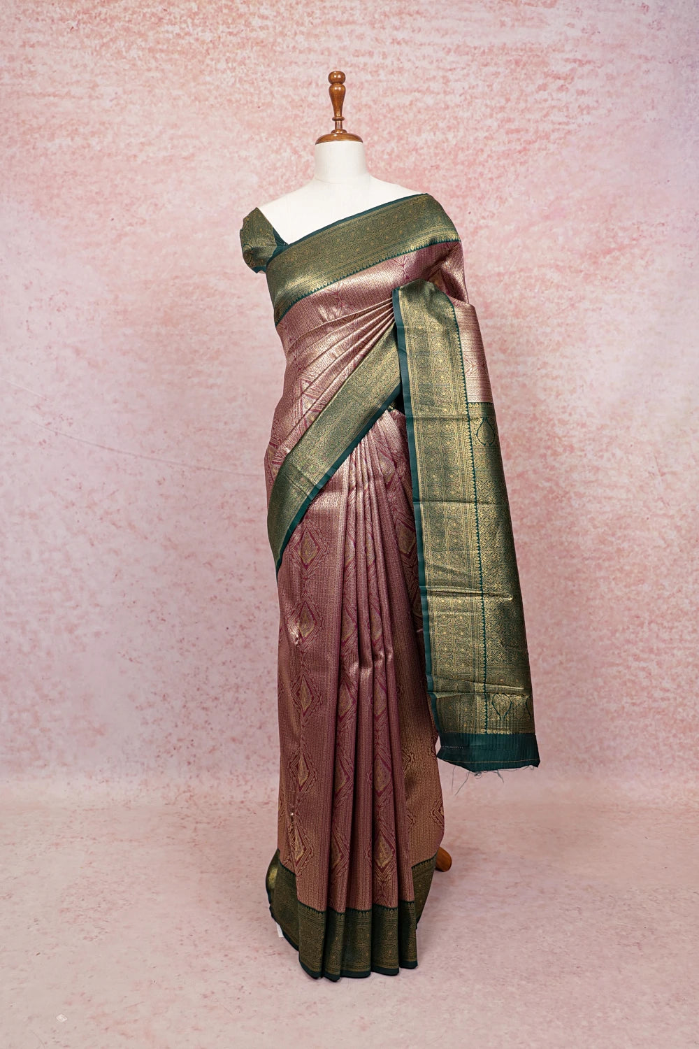 Wine Semi Silk Saree