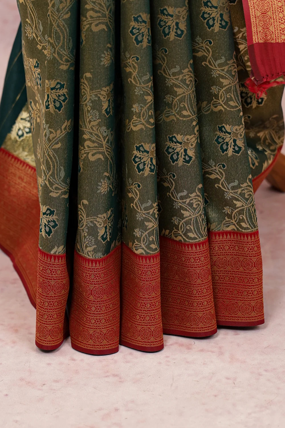 Green Semi Tissue Saree