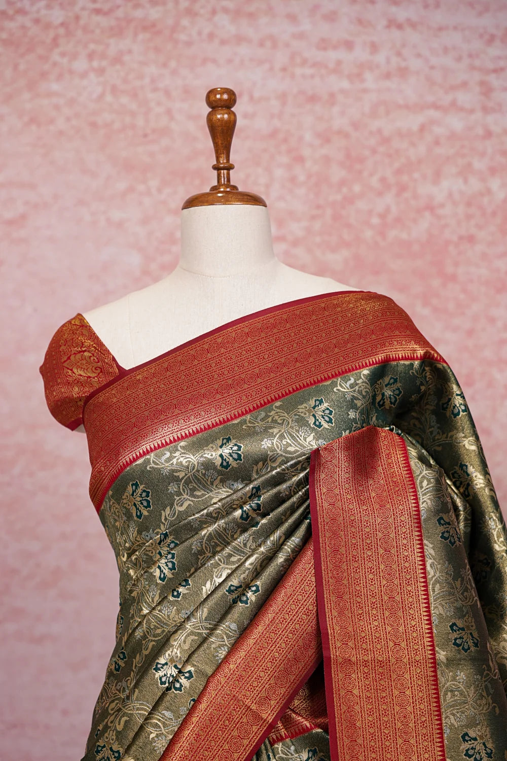 Green Semi Tissue Saree