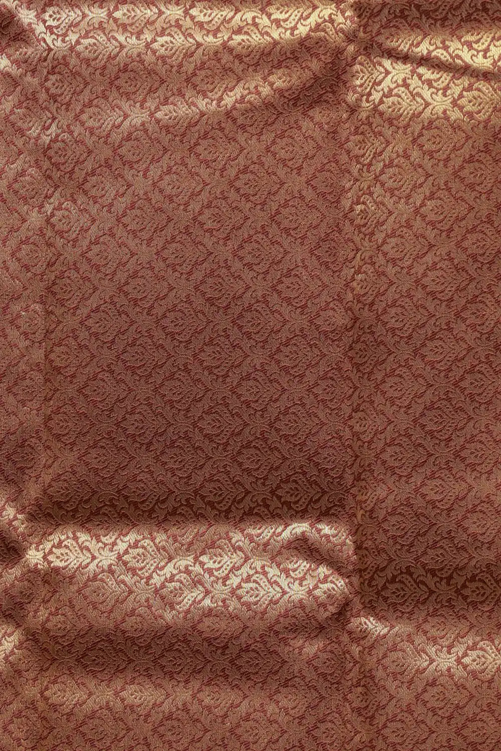 Rust Orange Semi Silk Saree