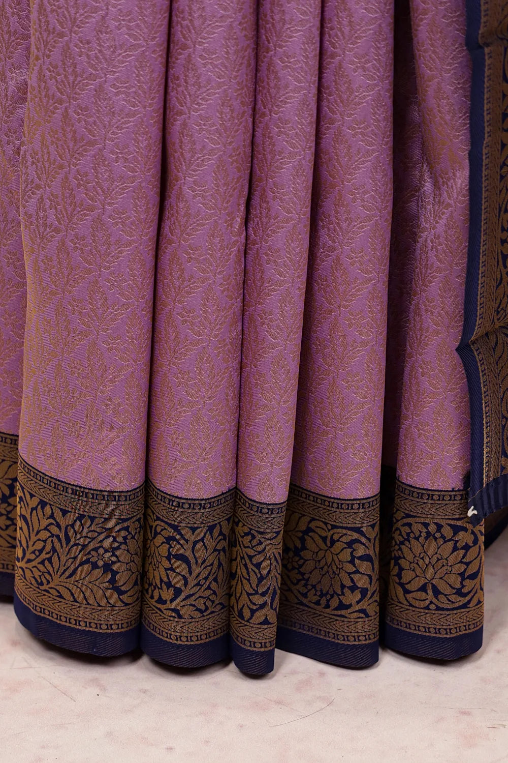 Lavender Semi Silk Saree