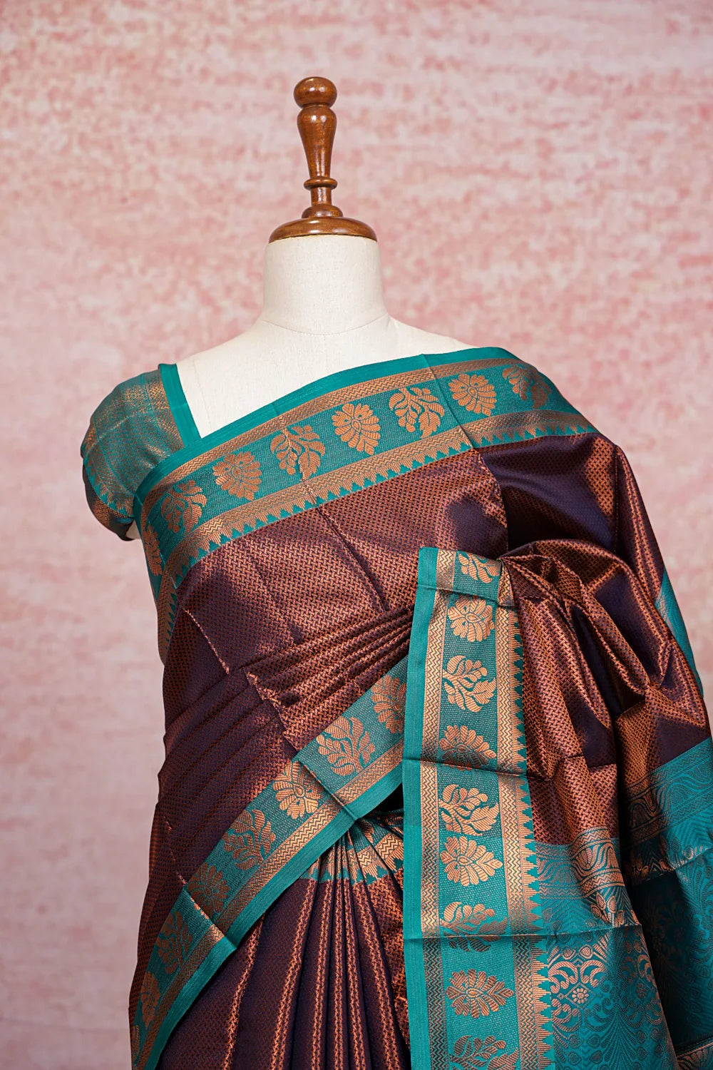 Navy Blue Semi Silk Saree