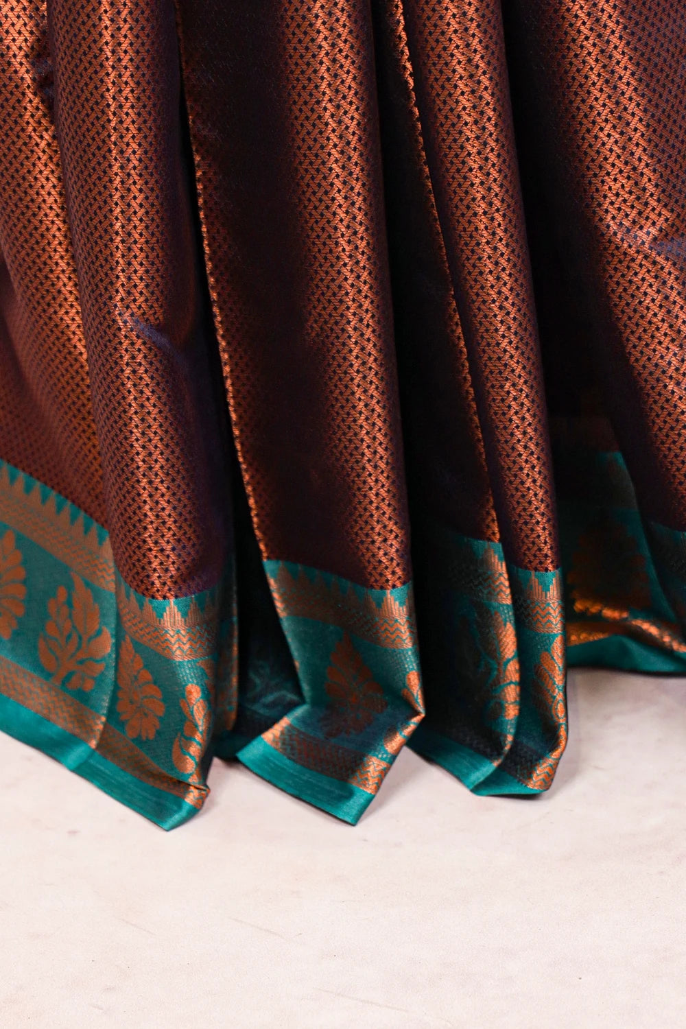 Navy Blue Semi Silk Saree