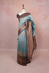 Sea Blue Semi Silk Saree