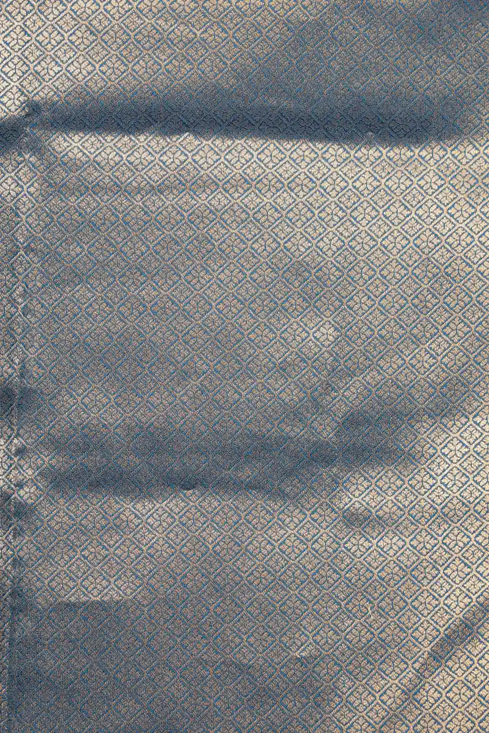 Semi silk saree fabric texture, woven polka dot detail