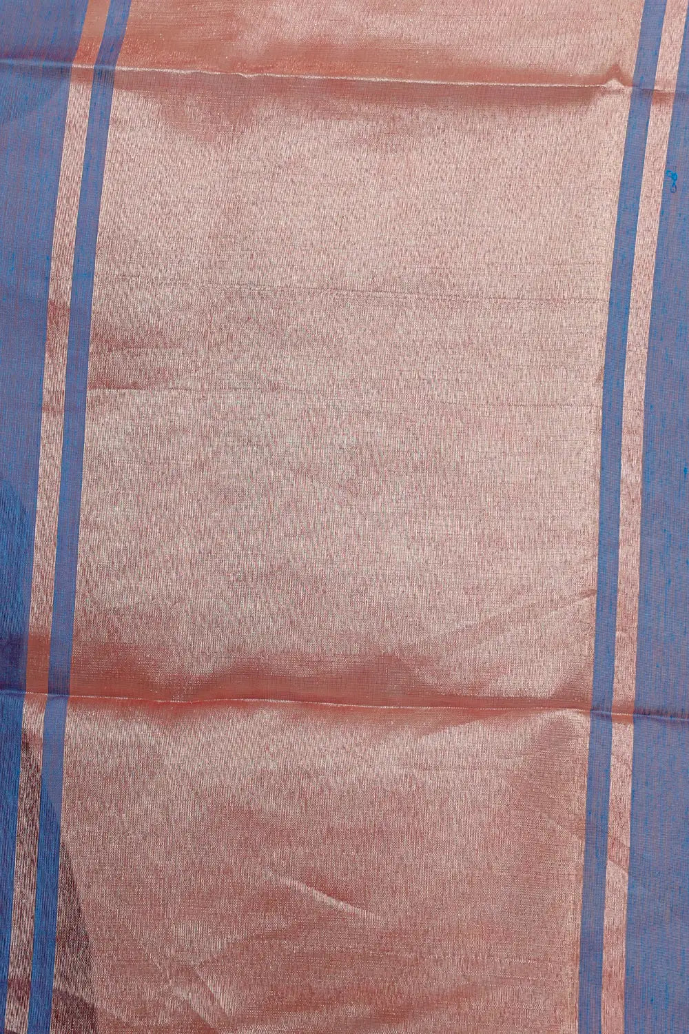 Blue Semi Silk Plain Body Saree With Temple Border - Seematti
