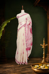Off White Cotton Kerala Saree - Seematti