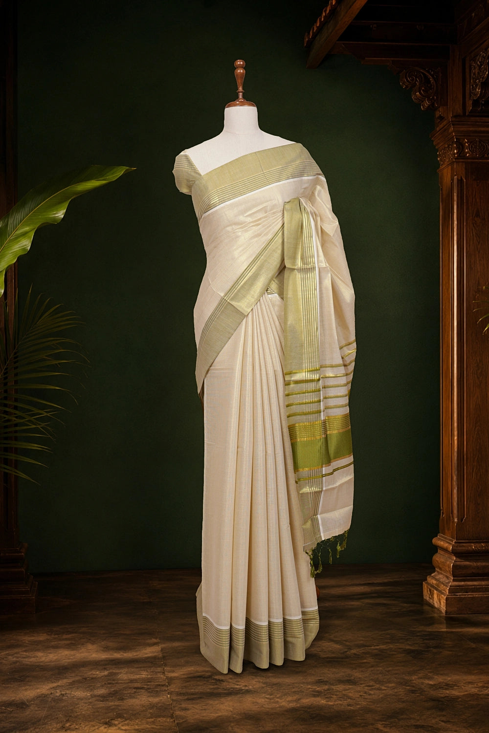 Golden Tissue Kerala Saree