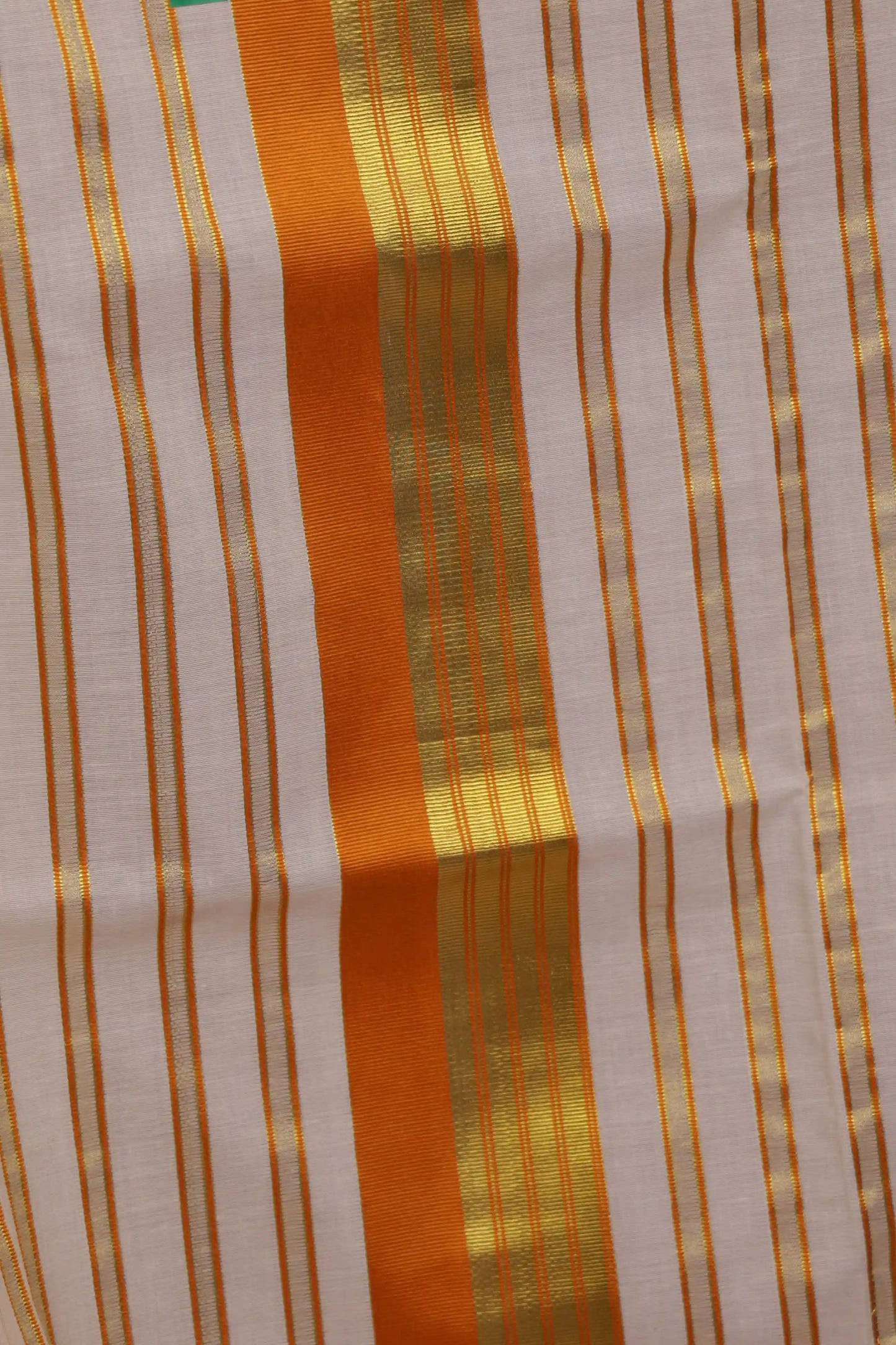 Off White Cotton Kerala Saree