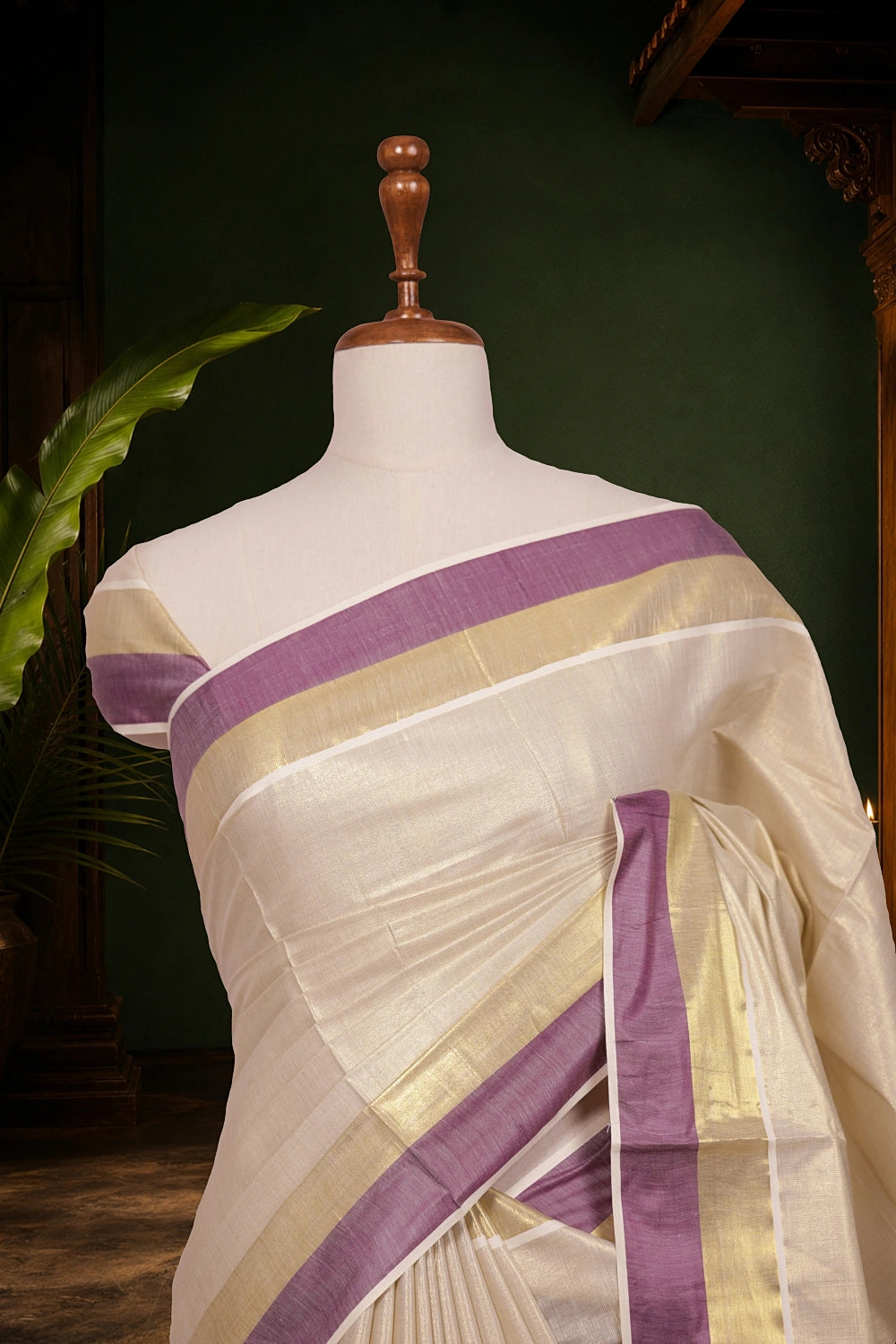 Golden Tissue Kerala saree