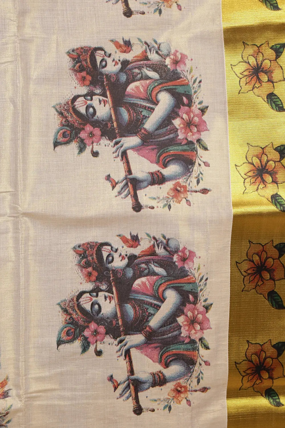 Golden Tissue Kerala Saree