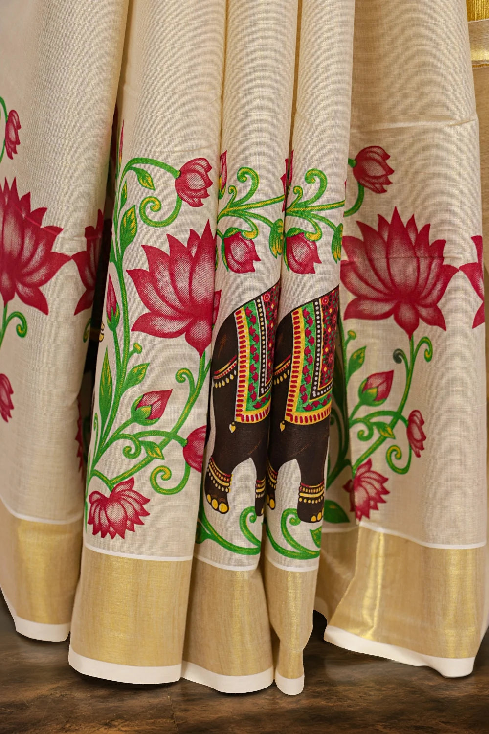 Golden Tissue Kerala Saree