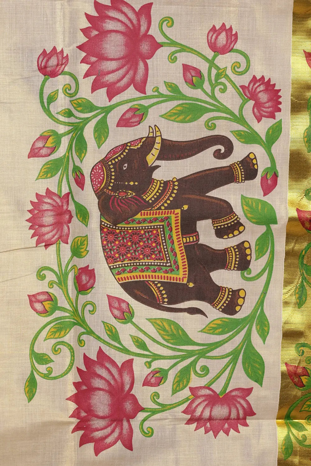 Golden Tissue Kerala Saree