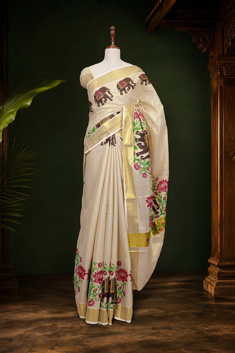 Golden Tissue Kerala Saree