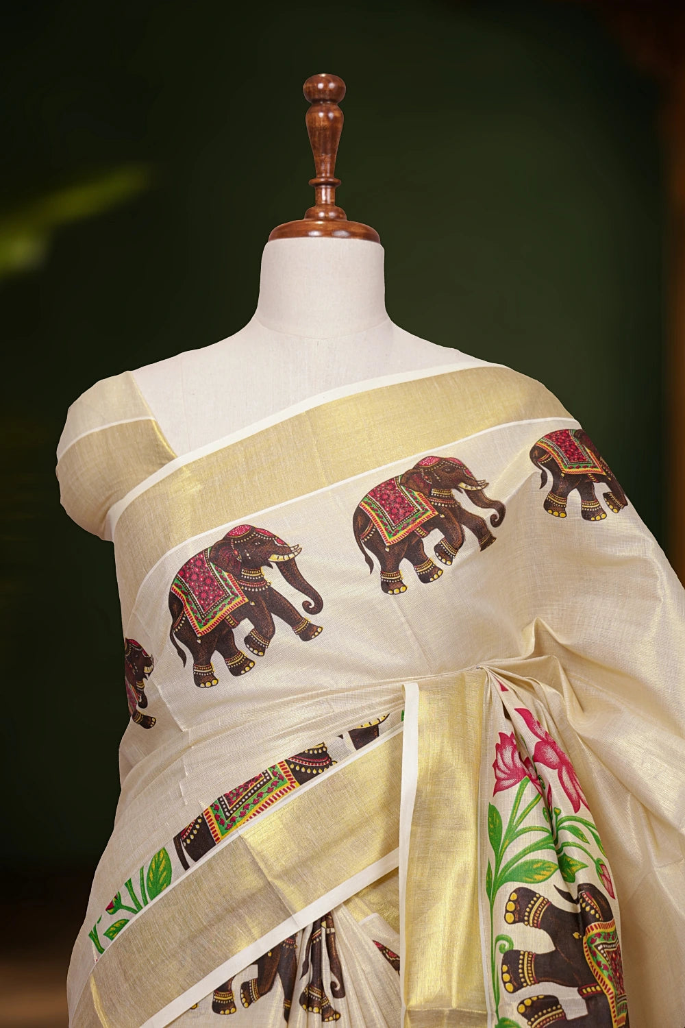 Golden Tissue Kerala Saree