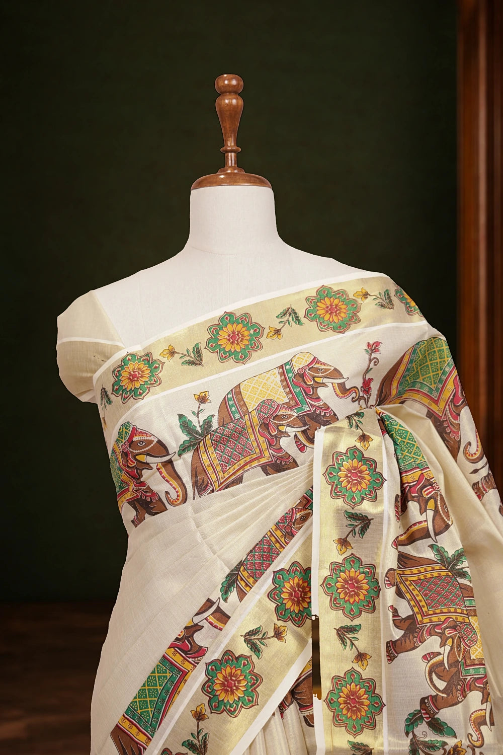 Golden Tissue Kerala Saree
