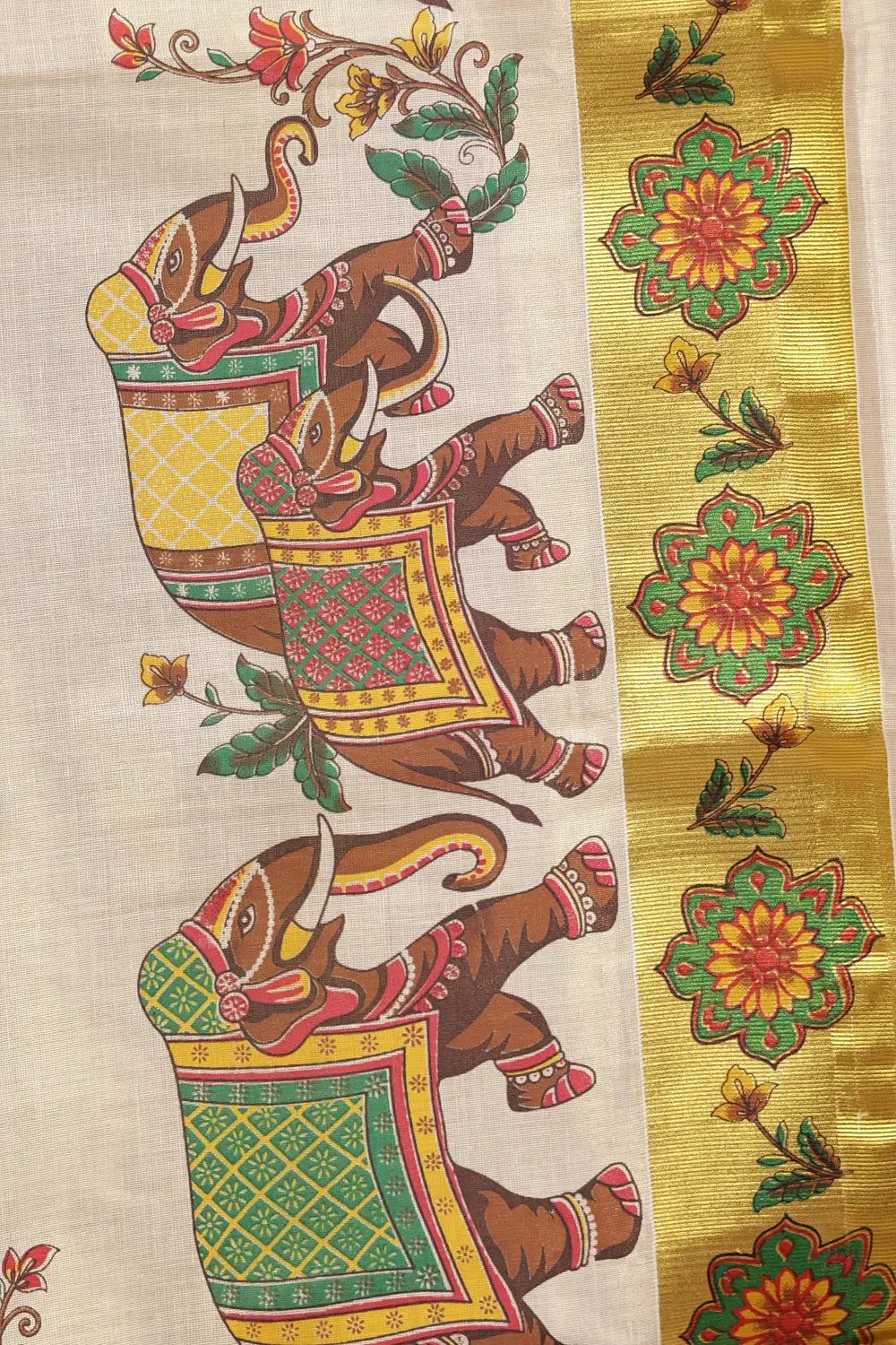 Golden Tissue Kerala Saree