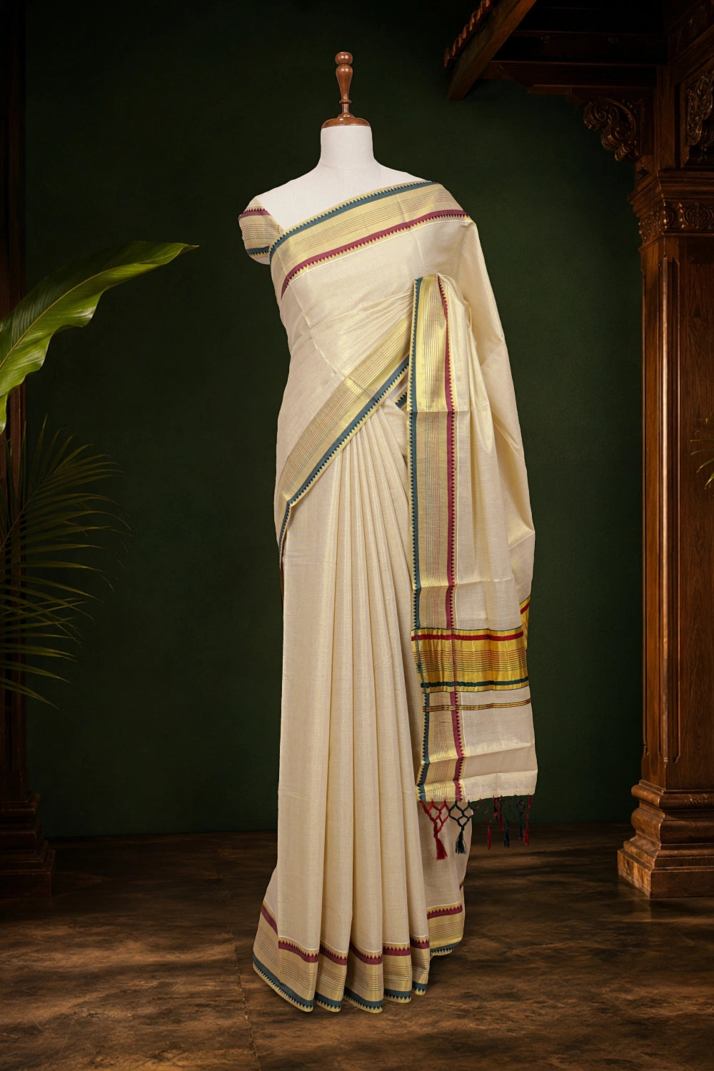 Golden Tissue Kerala Saree