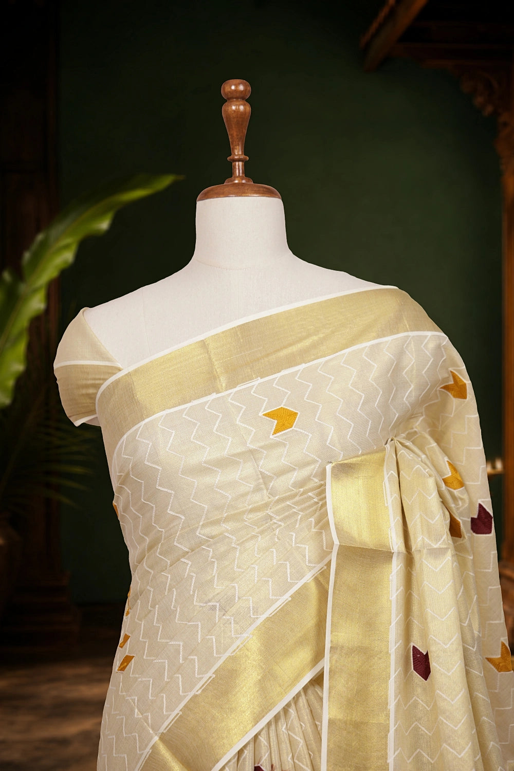 Golden Tissue Kerala Saree