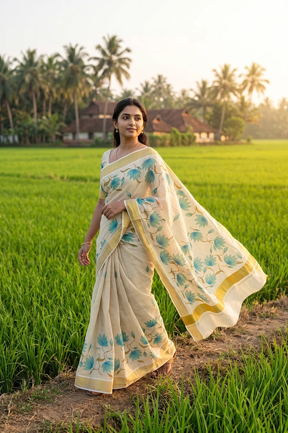 Golden Tissue Kerala Saree