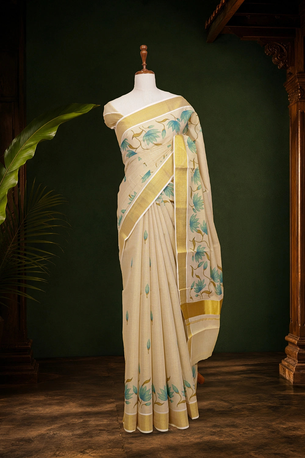 Golden Tissue Kerala Saree