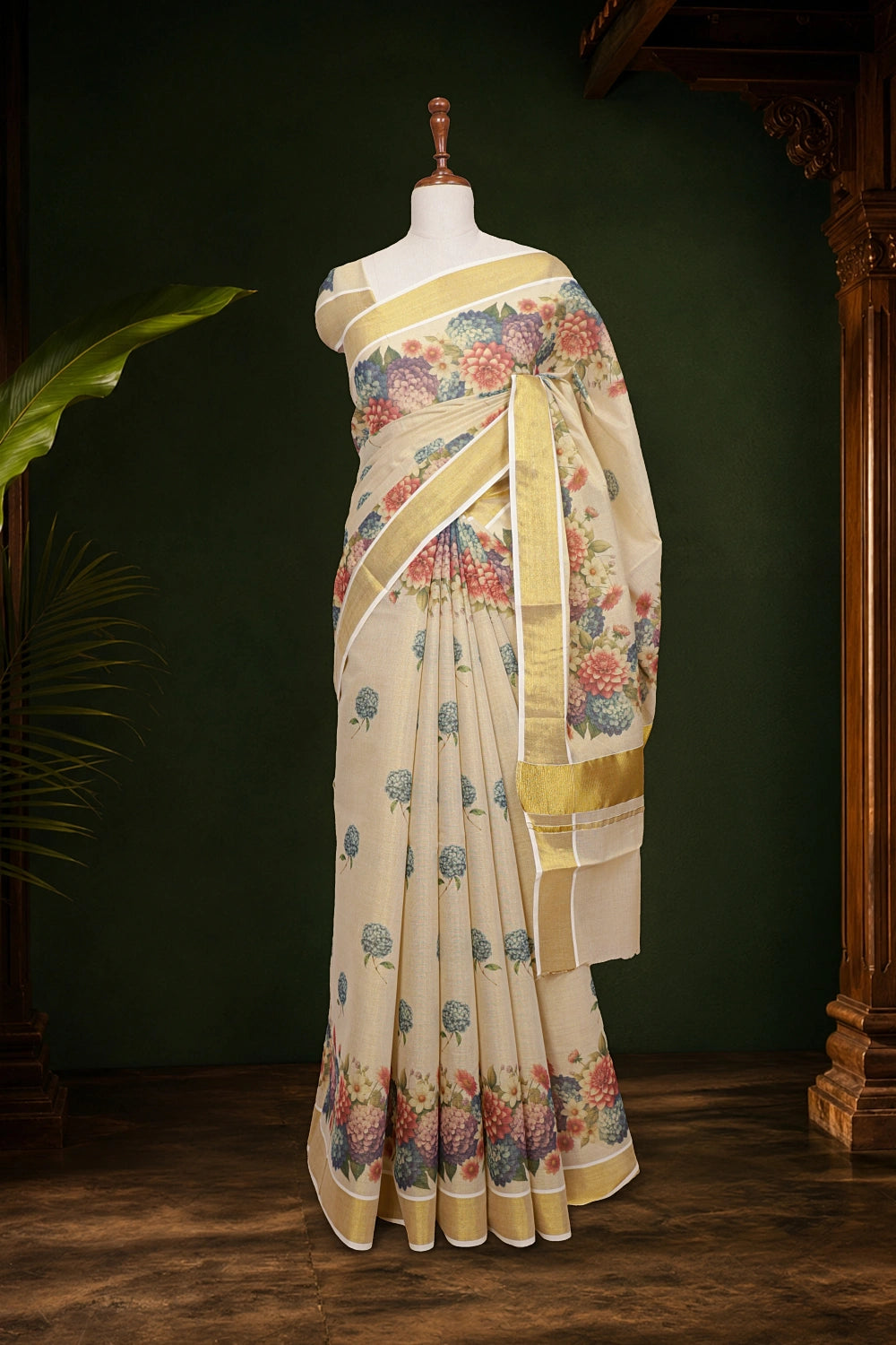 Golden Tissue Kerala Saree