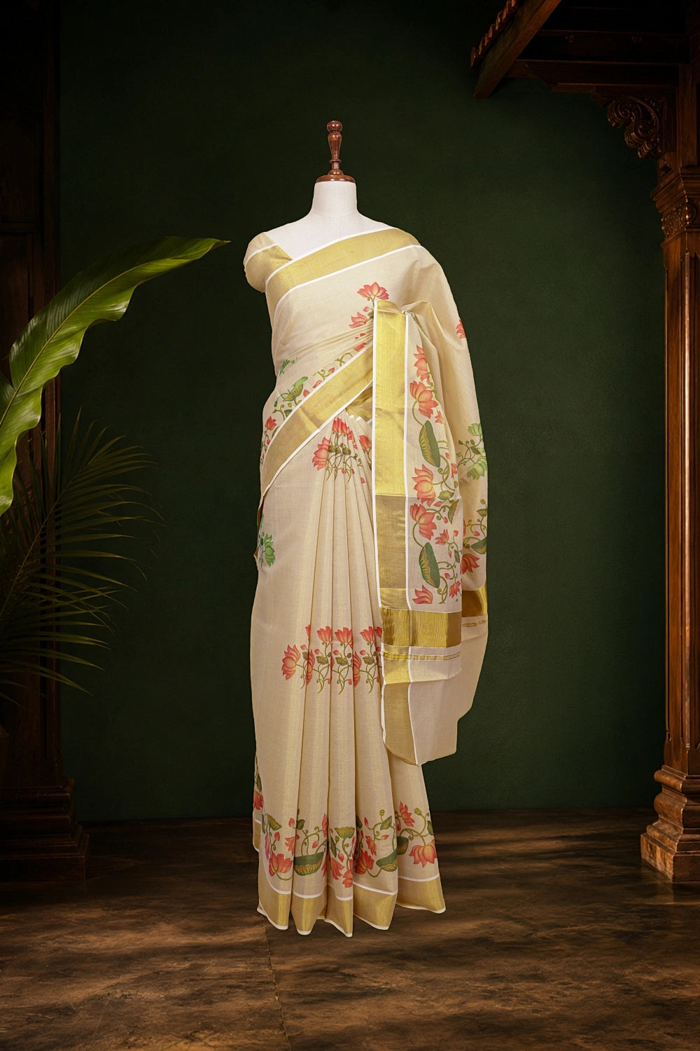 Golden Tissue Kerala Saree