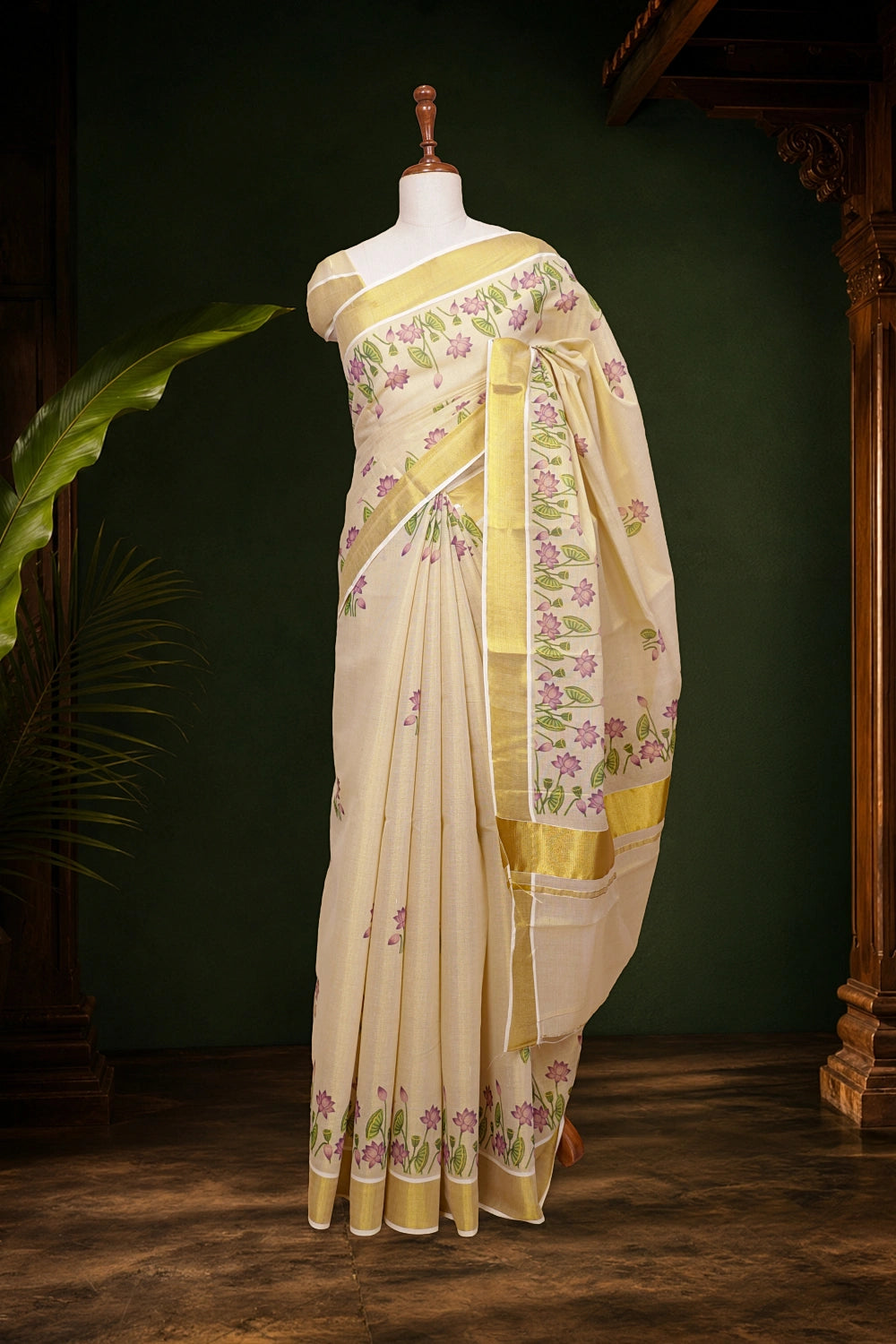 Golden Tissue Kerala Saree