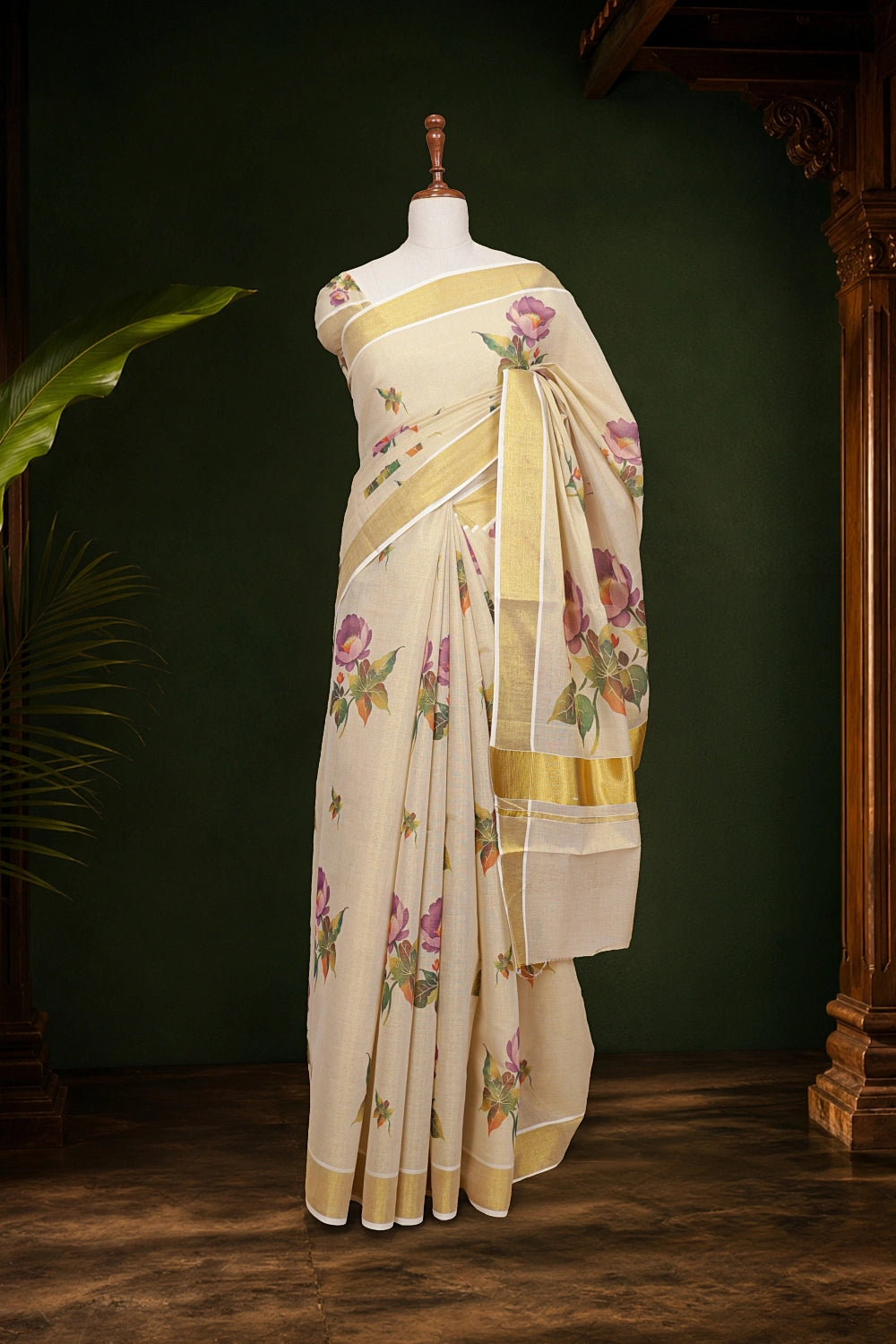 Golden Tissue Kerala Saree