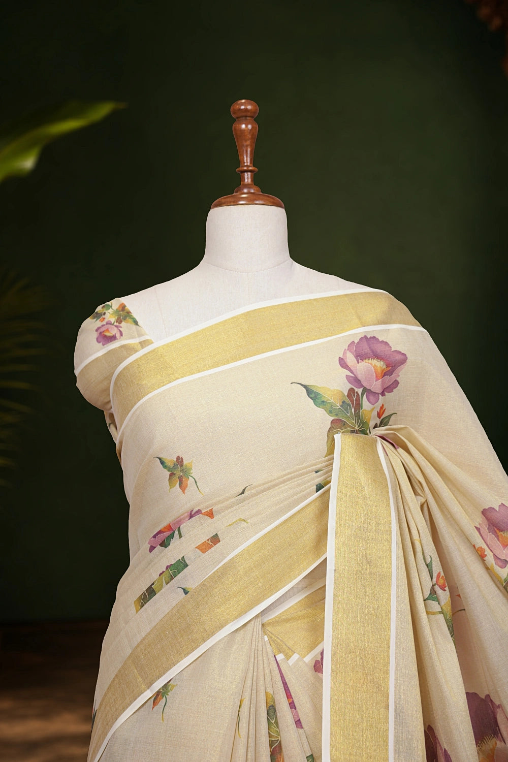 Golden Tissue Kerala Saree