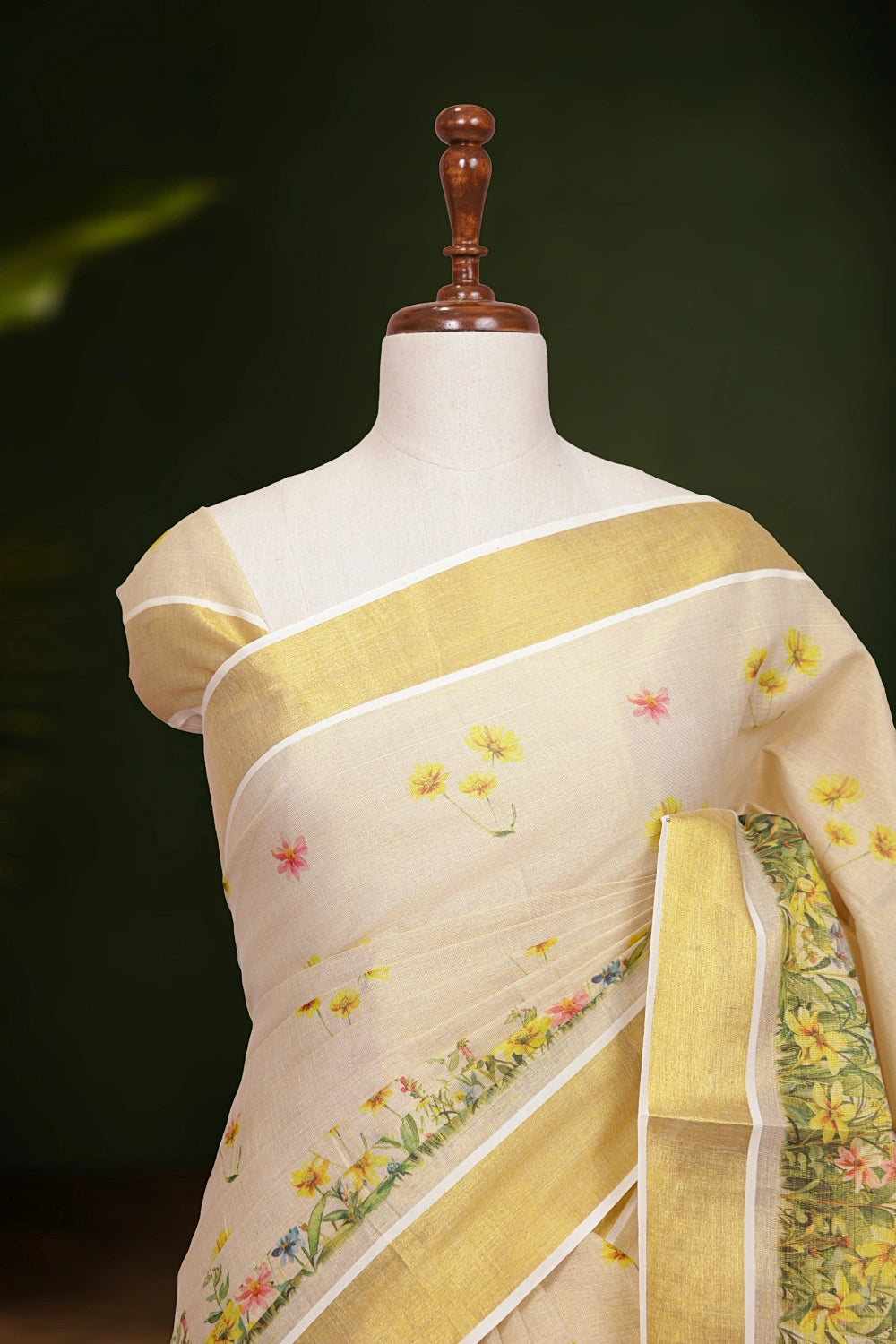 Golden Tissue Kerala Saree
