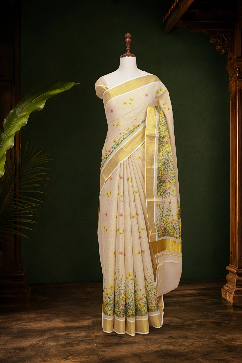 Golden Tissue Kerala Saree