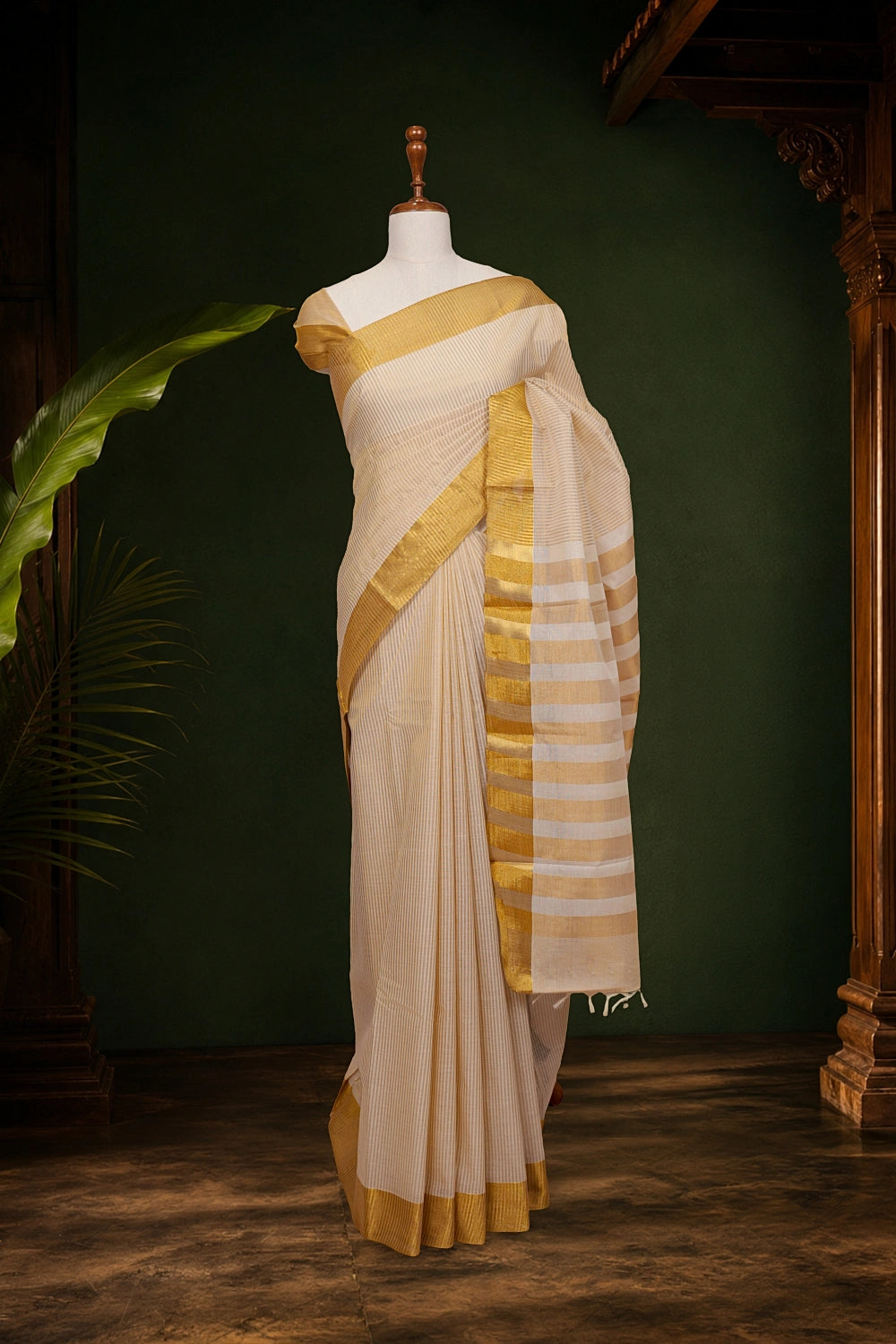 Golden Tissue Kerala Saree